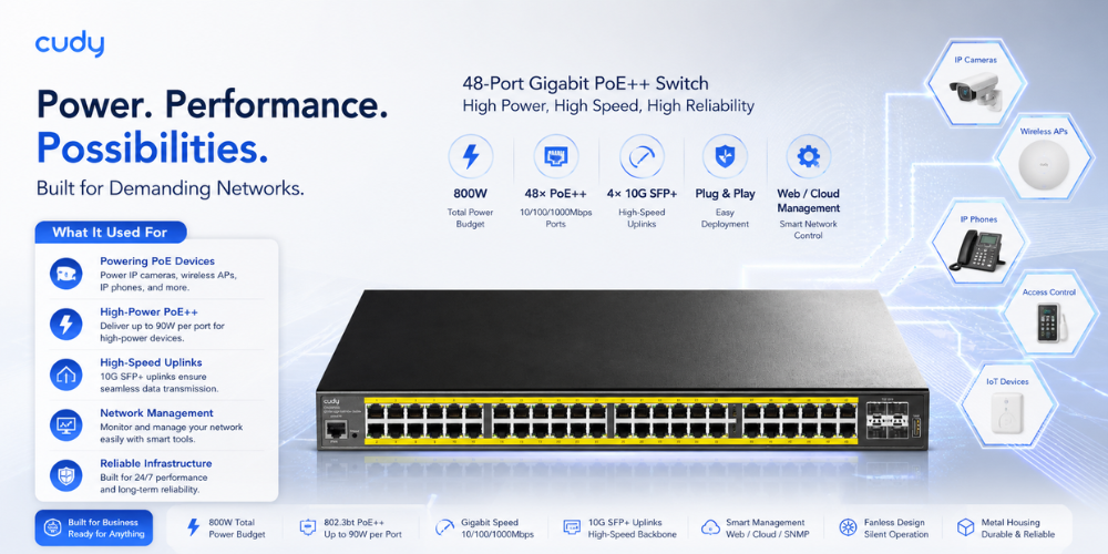 GS2048PS4-720W(48-GbE PoE L2 Managed Switch with 4-SFP+)