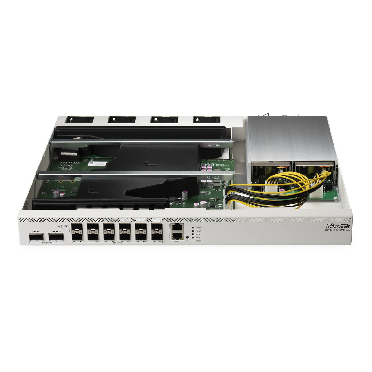 MikroTik CCR2216-1G-12XS-2XQ 100G Cloud Core Router with 12× 25G SFP28 and 2× 100G QSFP28