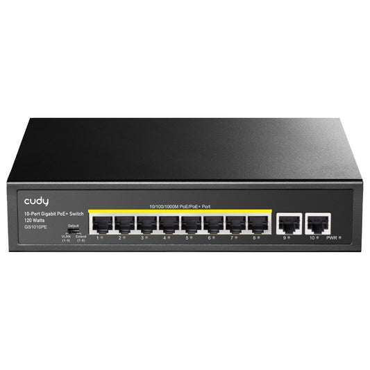 GS1010PE(8-Port Gigabit PoE+ Switch with 2 Gigabit Uplink Port)