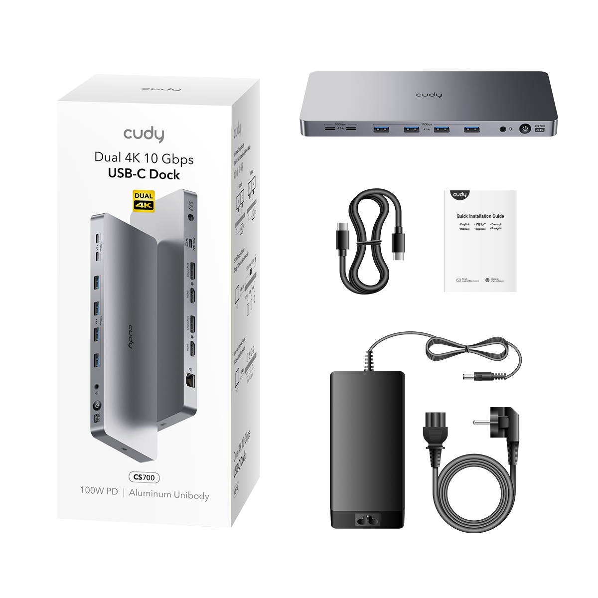 CS700 (Dual 4K 10 Gbps USB-C Dock)