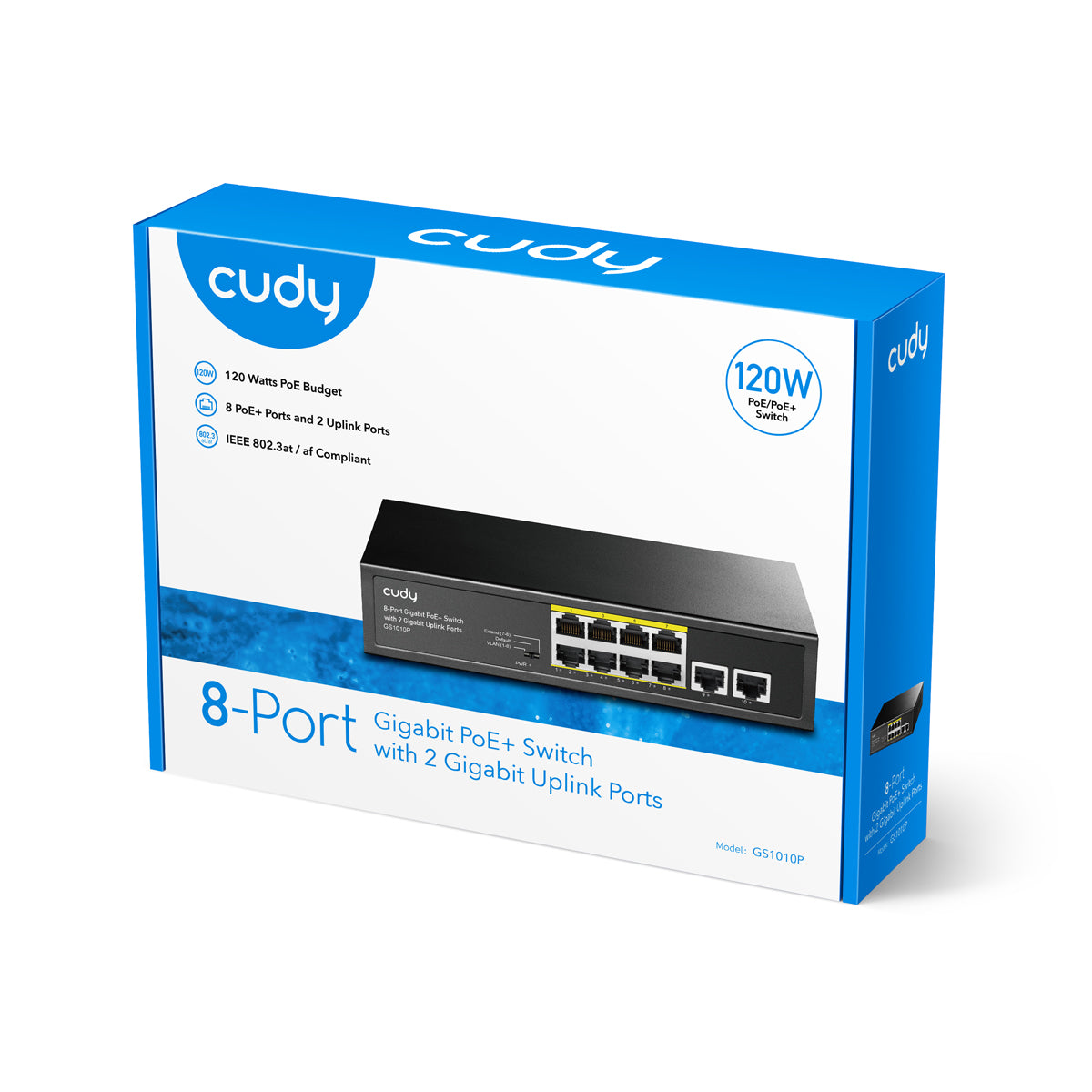 GS1010P(8-Port Gigabit PoE+ Switch with 2 Gigabit Uplink Ports)