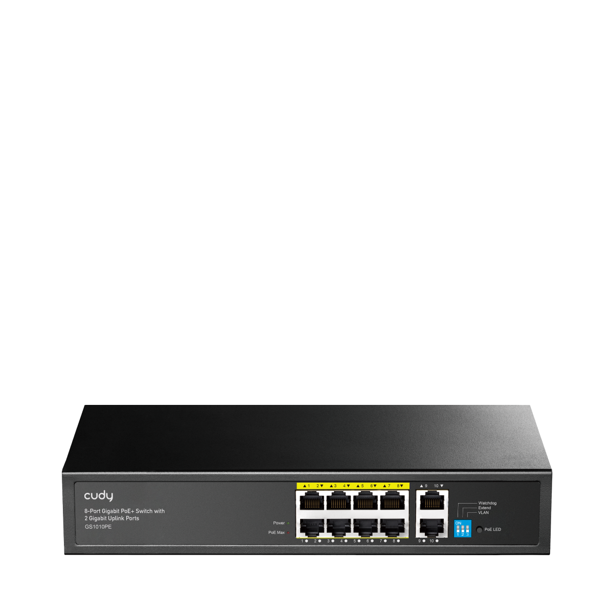 GS1010PE(8-Port Gigabit PoE+ Switch with 2 Gigabit Uplink Port)