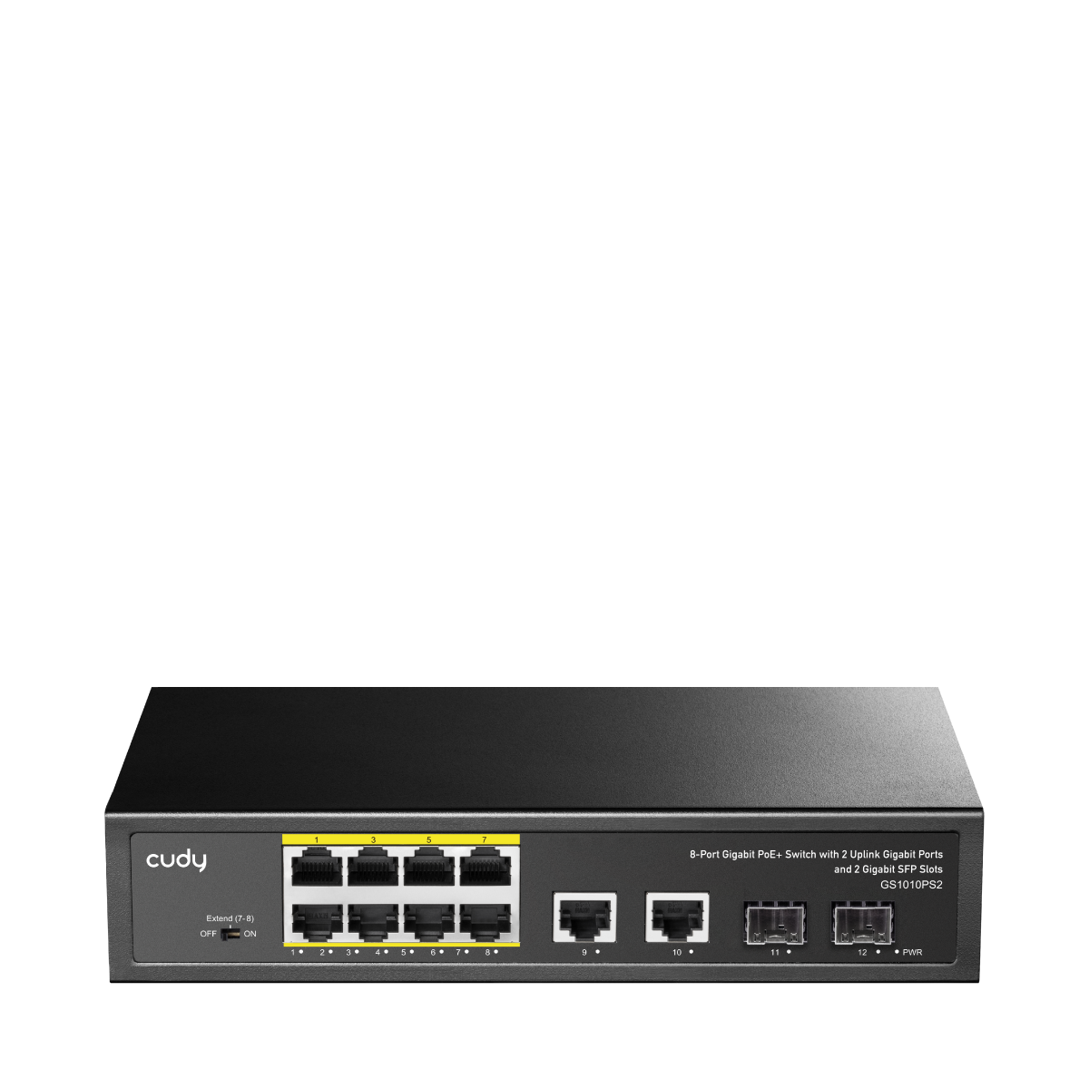 GS1010PS2(8-Port Gigabit PoE+ Switch with 2 GbE and 2 Gigabit SFP)