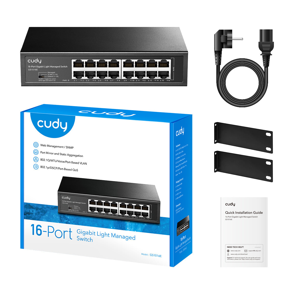 GS1016E(16-Port Gigabit Light Managed Switch)