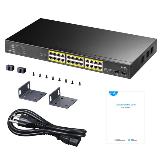 GS1028PS2(24-GbE PoE Switch with 2 Uplink SFP)