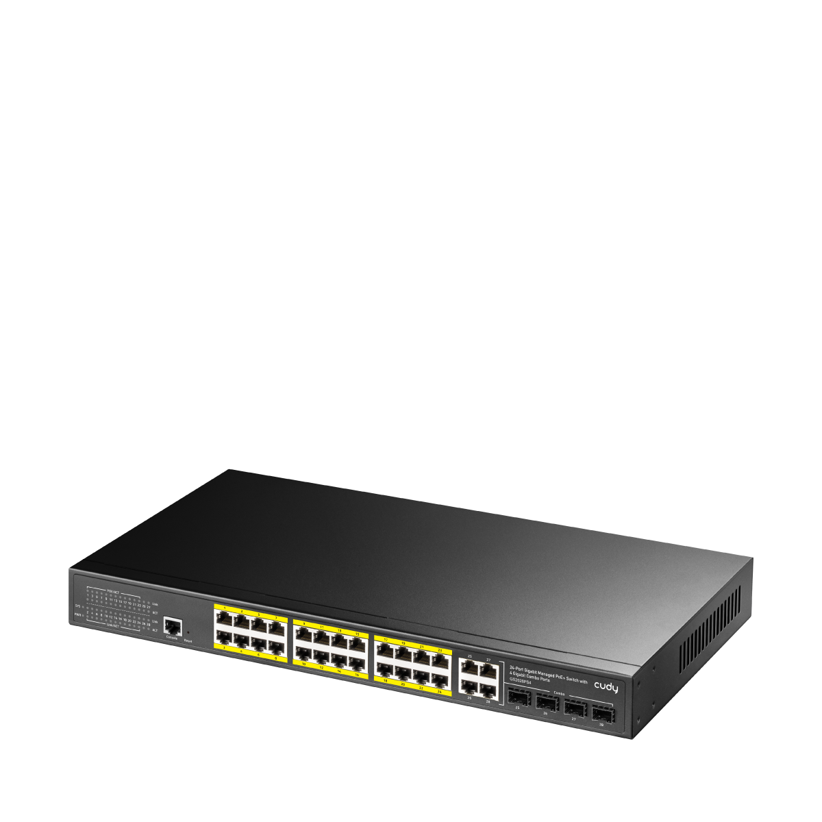 GS2028PS4-400W(24-GbE PoE L2 Managed Switch with 4 Gigabit Combo Ports 400W)