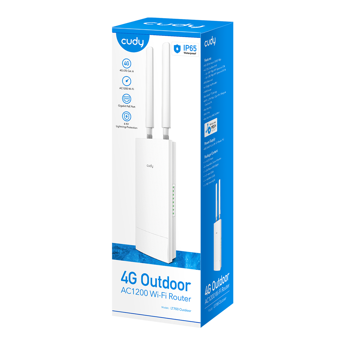 LT700 Outdoor(Indoor/Outdoor 4G Cat 6 AC1200 Wi-Fi Router)