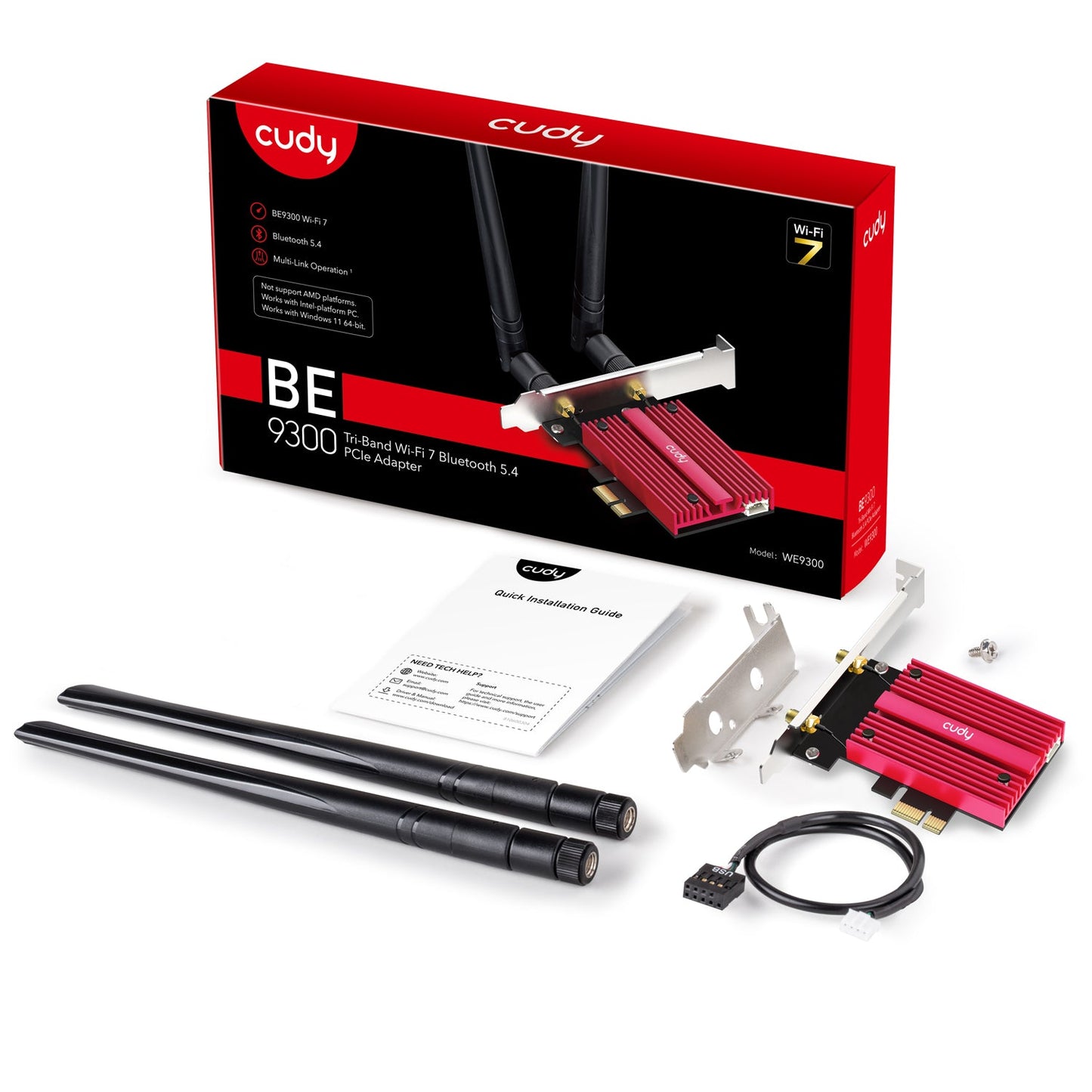 WE9300S (BE9300 Wi-Fi 7 Bluetooth 5.4 PCI-E Adapter)