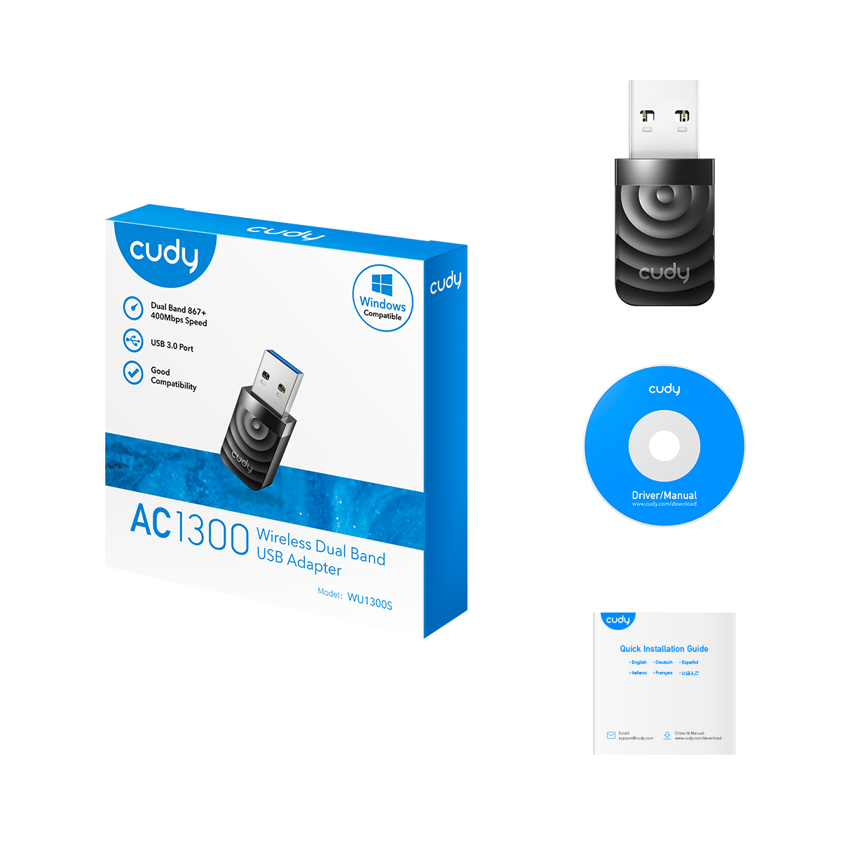 WU1300S(AC1300 Wi-Fi USB Adapter)