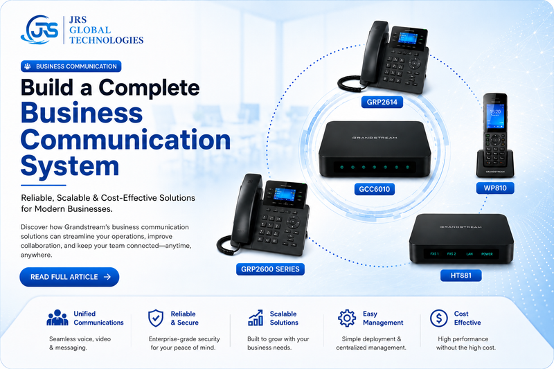 Complete Business Communication Solution with Grandstream GCC6010, GRP2614, WP810, GRP2600 Series and HT881