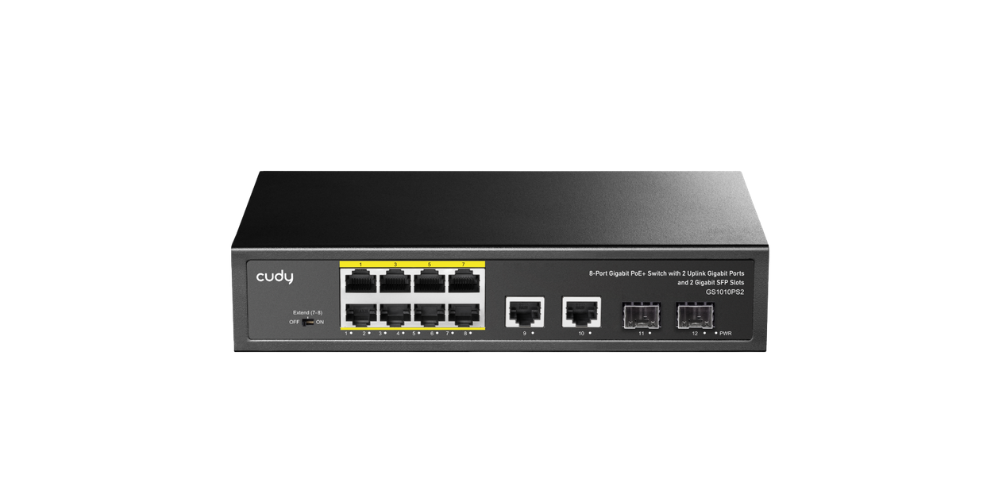GS1010PS2(8-Port Gigabit PoE+ Switch with 2 GbE and 2 Gigabit SFP)