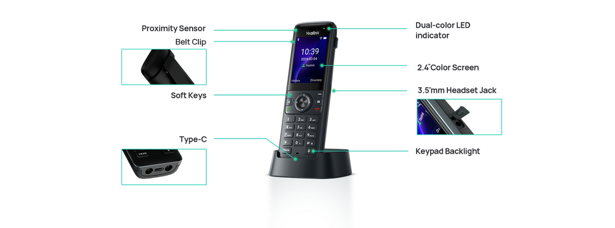 Yealink AX83H Wi-Fi Handset