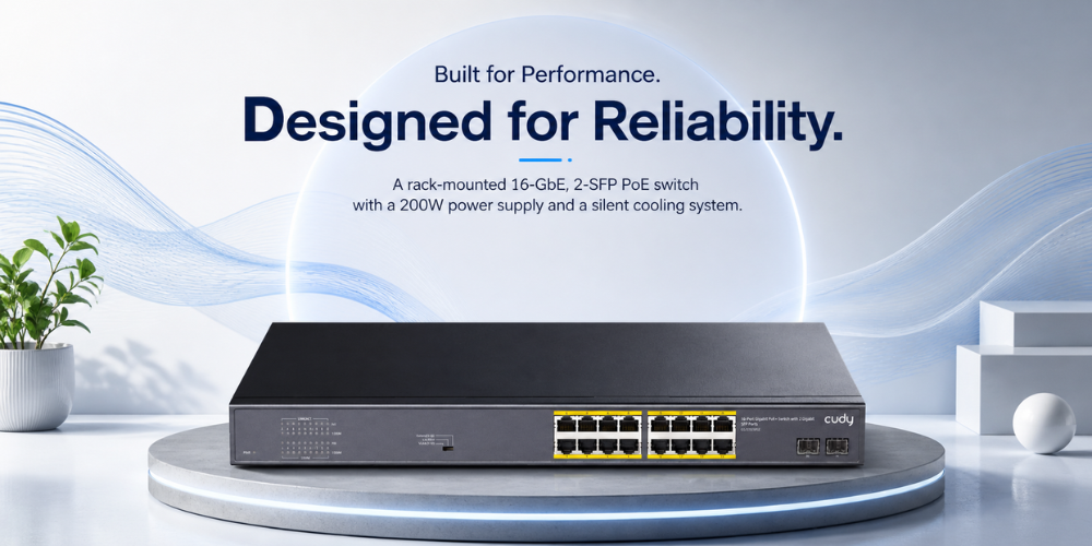 GS1020PS2(16-GbE PoE Switch with 2 Uplink SFP)