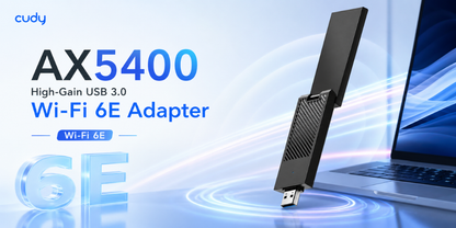 WU5400(AX5400 High-Gain USB 3.0 Wi-Fi 6E Adapter)