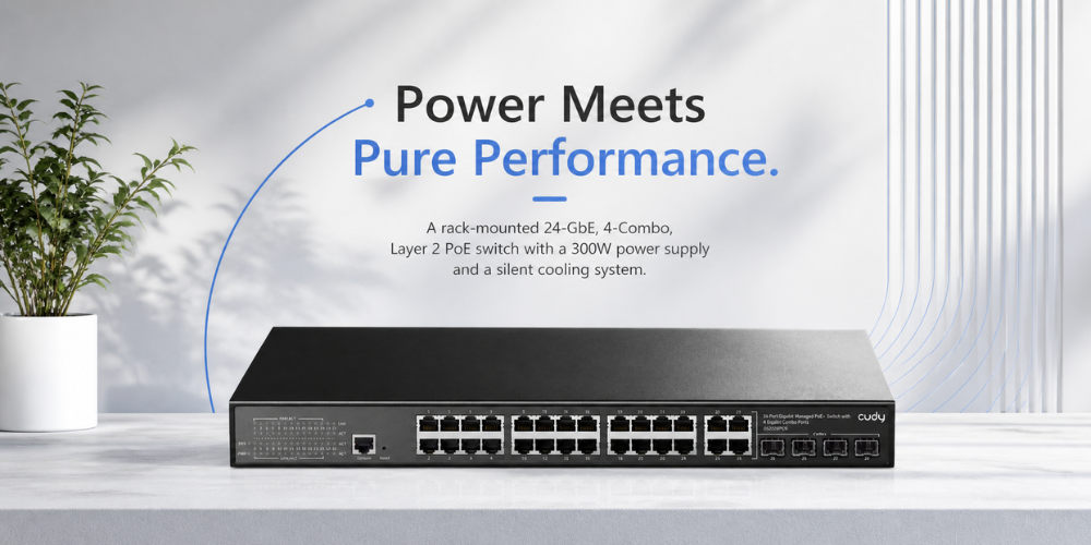 GS2028PS4-400W(24-GbE PoE L2 Managed Switch with 4 Gigabit Combo Ports 400W)