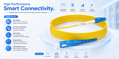 5m-LC UPC to SC UPC, Simplex