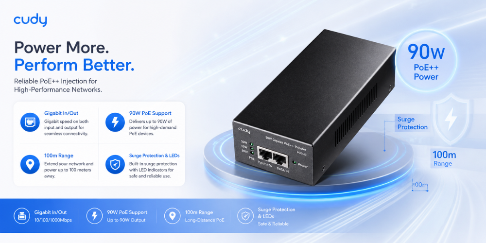 POE400(90W Gigabit PoE++ Injector)