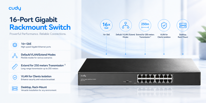 GS1016L(16-Port Gigabit Unmanaged Switch)