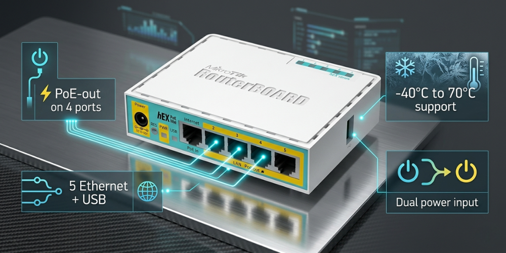 hEX PoE lite (RB750UPr2)
