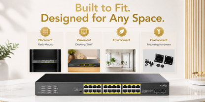GS1028PS2(24-GbE PoE Switch with 2 Uplink SFP)