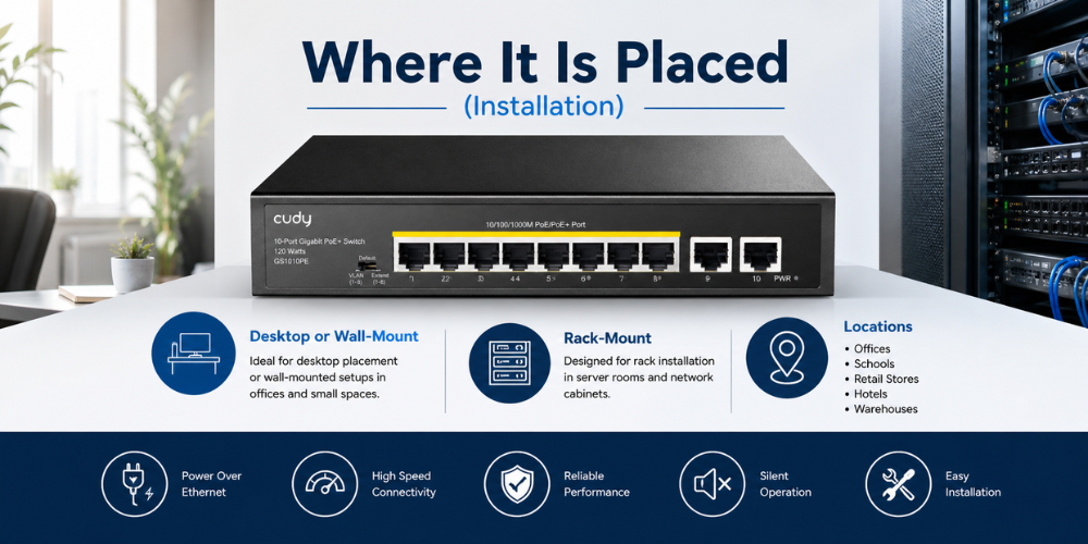 GS1010PE(8-Port Gigabit PoE+ Switch with 2 Gigabit Uplink Port)