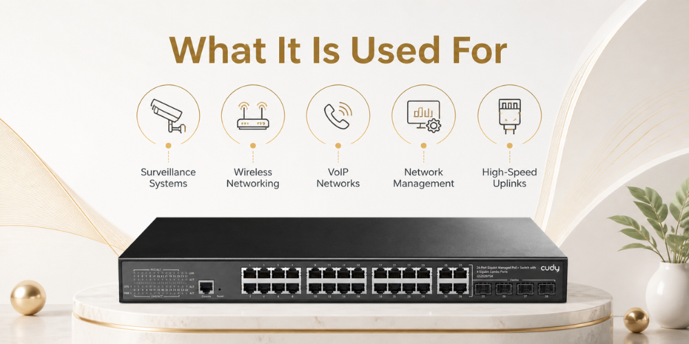 GS2028PS4-400W(24-GbE PoE L2 Managed Switch with 4 Gigabit Combo Ports 400W)
