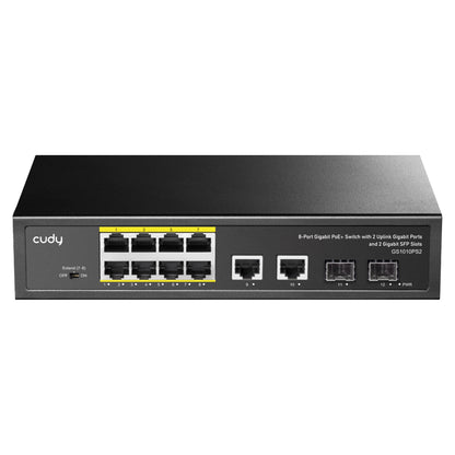 GS1010PS2(8-Port Gigabit PoE+ Switch with 2 GbE and 2 Gigabit SFP)