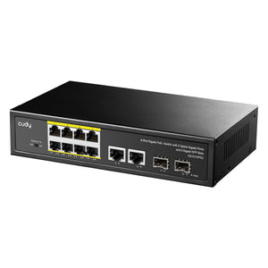 GS1010PS2(8-Port Gigabit PoE+ Switch with 2 GbE and 2 Gigabit SFP)