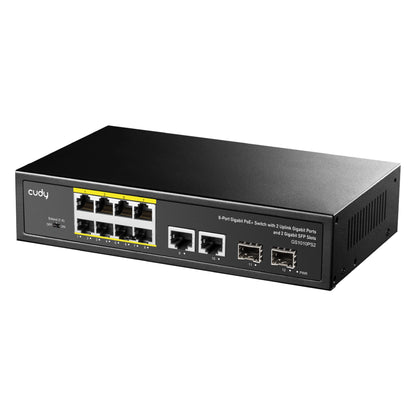 GS1010PS2(8-Port Gigabit PoE+ Switch with 2 GbE and 2 Gigabit SFP)