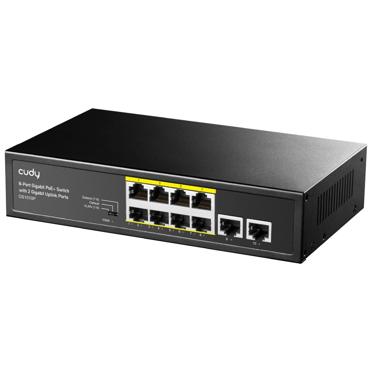 GS1010P(8-Port Gigabit PoE+ Switch with 2 Gigabit Uplink Ports)