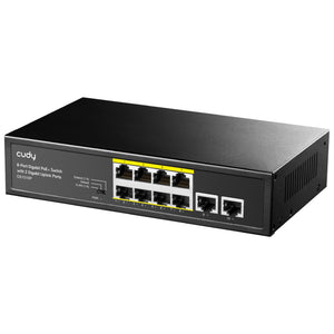 GS1010P(8-Port Gigabit PoE+ Switch with 2 Gigabit Uplink Ports)