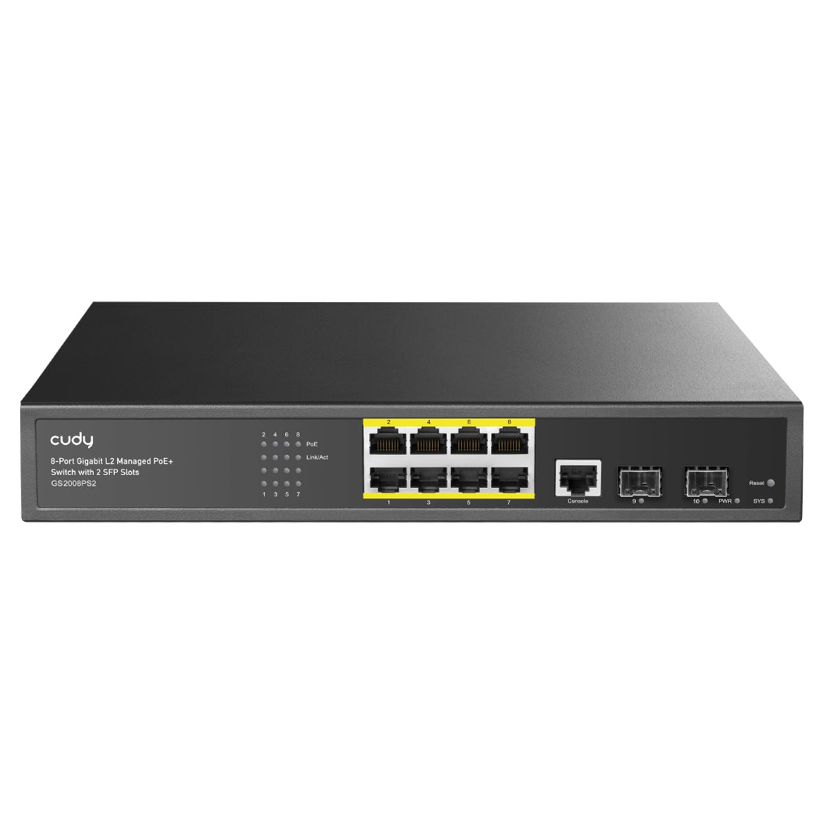 GS2008PS2(8-GbE PoE L2 Managed Switch with 2-SFP)