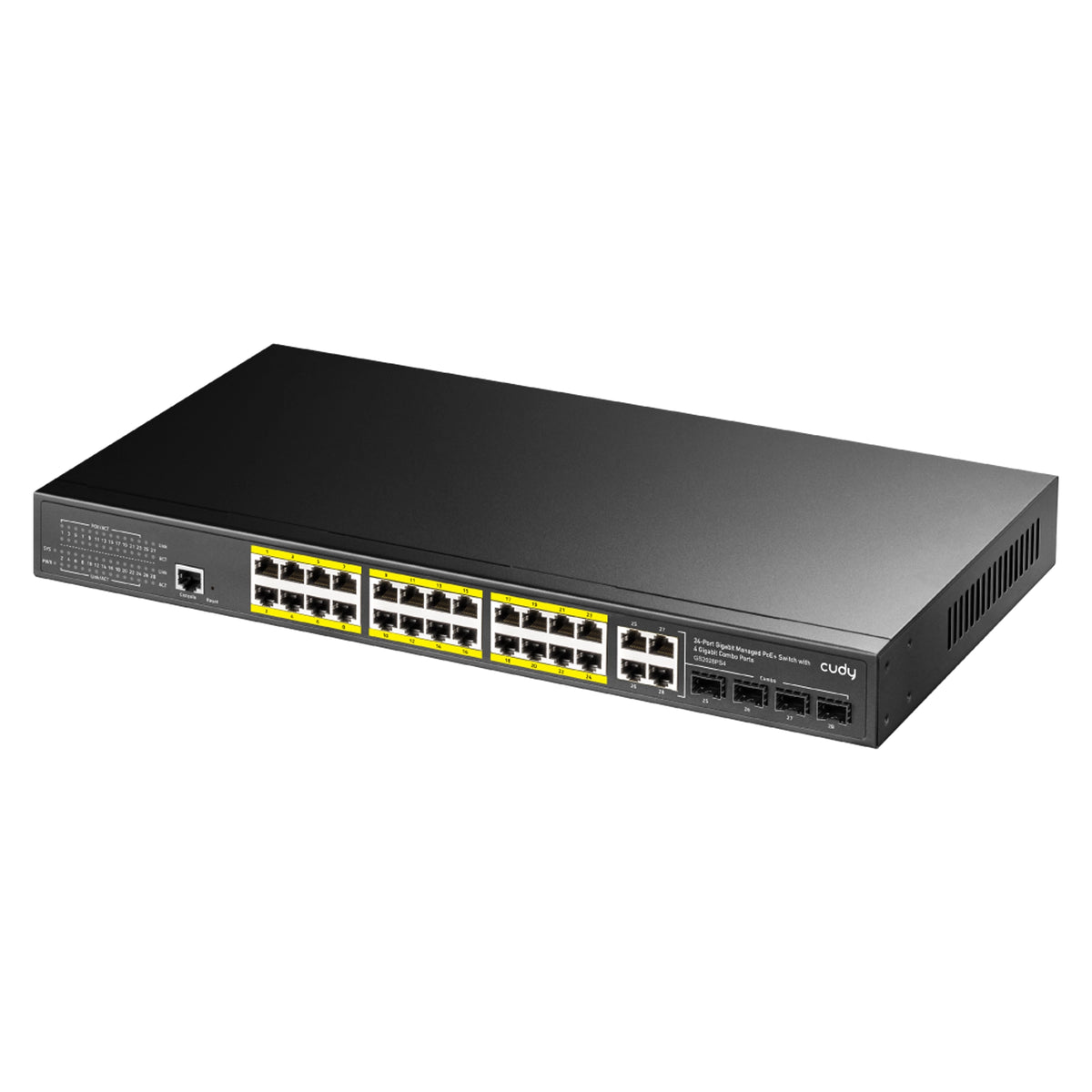 GS2028PS4-300W(24-GbE PoE L2 Managed Switch with 4 Gigabit Combo Ports 300W)