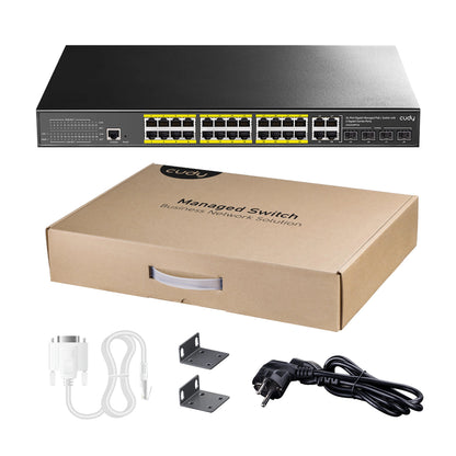 GS2028PS4-400W(24-GbE PoE L2 Managed Switch with 4 Gigabit Combo Ports 400W)