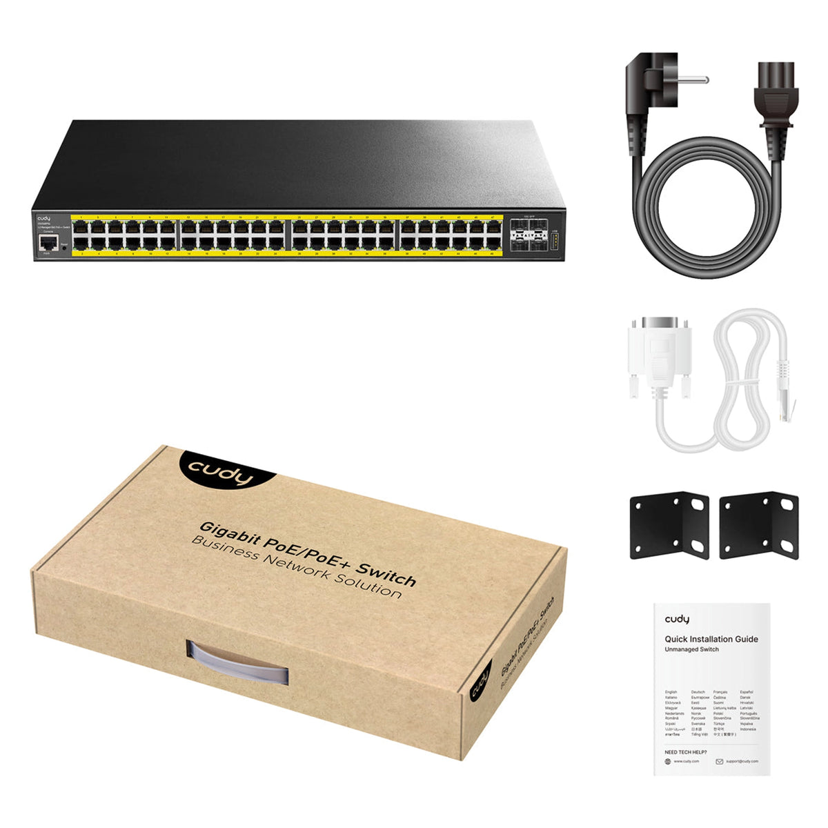 GS2048PS4-720W(48-GbE PoE L2 Managed Switch with 4-SFP+)