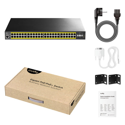 GS2048PS4-720W(48-GbE PoE L2 Managed Switch with 4-SFP+)