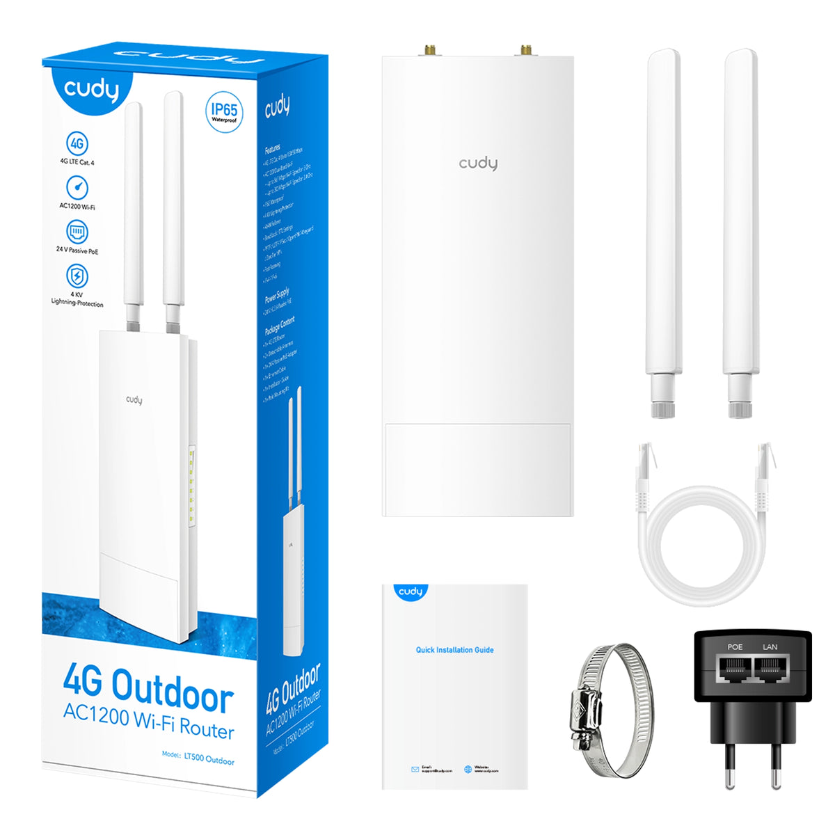 LT500 Outdoor(Indoor/Outdoor 4G AC1200 Wi-Fi Router)