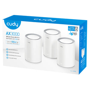 Cudy M3000 3-Pack AX3000 2.5G Mesh WiFi 6 System