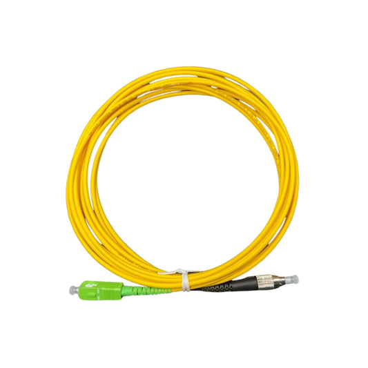 5m (16.5ft) Fiber Patch Cable, FC UPC to SC APC, Simplex, 1 Fiber, Single Mode (OS2), Riser (OFNR), 2.0mm, Tight-Buffered, Yellow (More Length) 2m(7ft) 3m(10ft) 5m(16ft) and customized.
