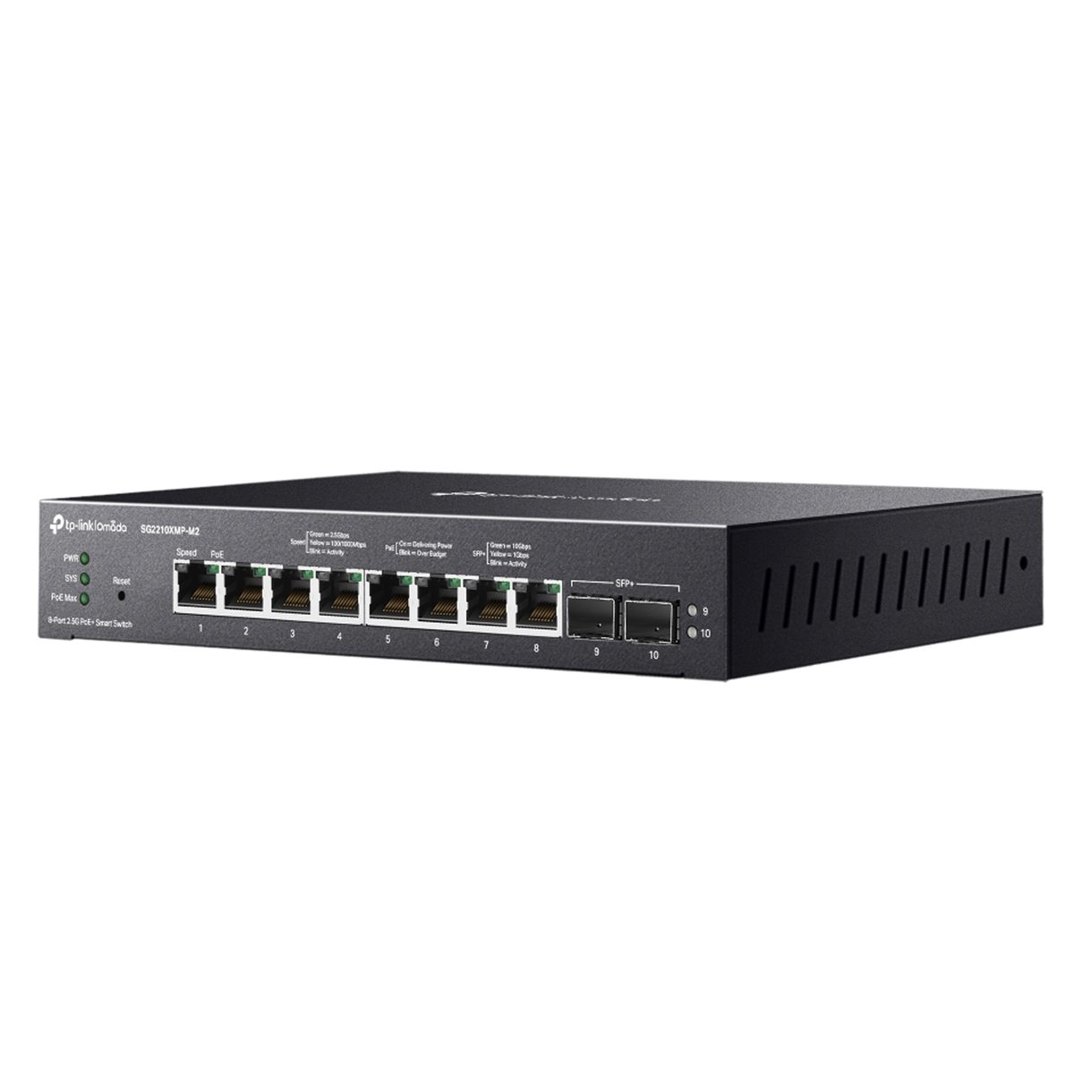 TP-Link Omada 8-Port 2.5GBASE-T and 2-Port 10GE SFP+ Smart Switch with 8-Port PoE+ SG2210XMP-M2