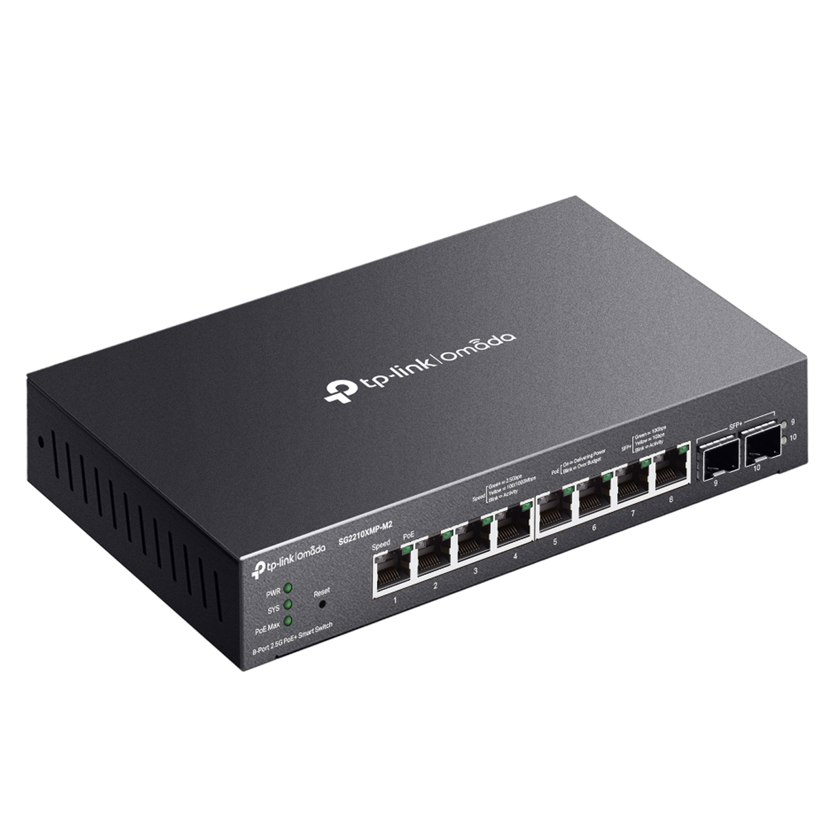 TP-Link Omada 8-Port 2.5GBASE-T and 2-Port 10GE SFP+ Smart Switch with 8-Port PoE+ SG2210XMP-M2