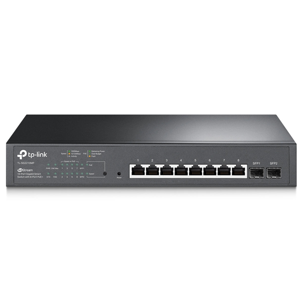 TP-Link JetStream 10-Port Gigabit Smart Switch with 8-Port PoE+ TL-SG2210MP