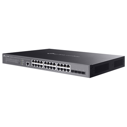 TP-Link 24-Port Gigabit and 4-Port 10GE SFP+ L2+ Managed Switch with 16-Port PoE+ & 8-Port PoE++ SG3428XMPP