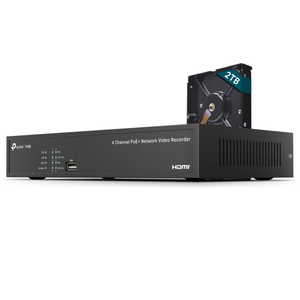 TP-Link VIGI 4 Channel PoE+ Network Video Recorder - 2 TB HDD VIGI NVR1004H-4P-2TB