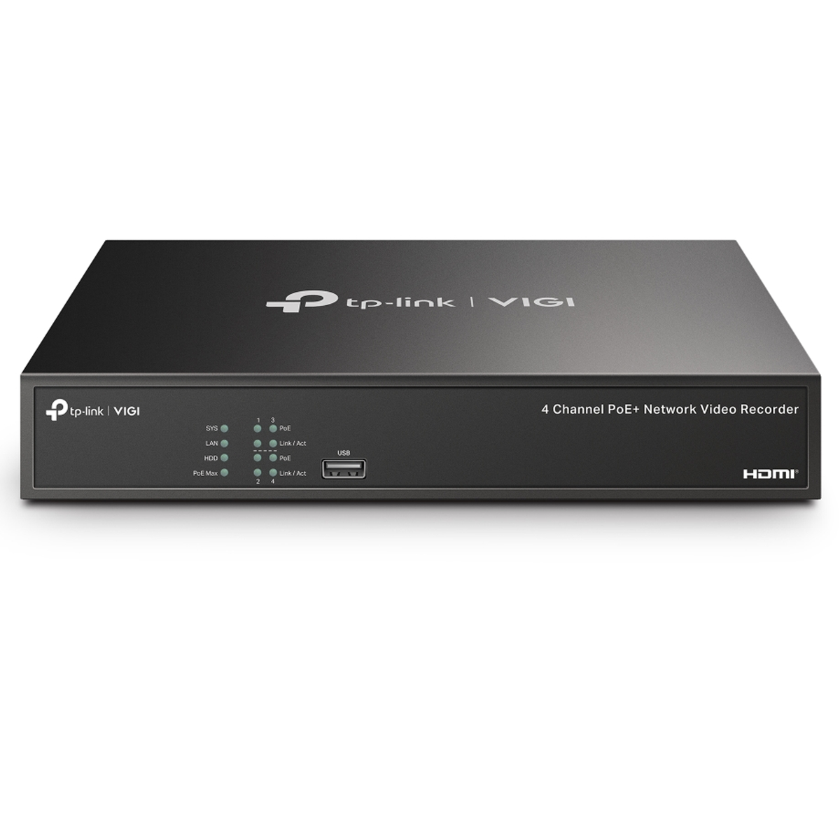 TP-Link VIGI 4 Channel PoE+ Network Video Recorder - 2 TB HDD VIGI NVR1004H-4P-2TB