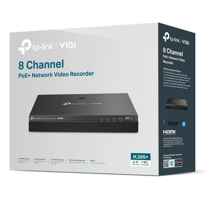 TP-Link VIGI 8 Channel PoE+ Network Video Recorder - 2 TB HDD VIGI NVR2008H-8MP