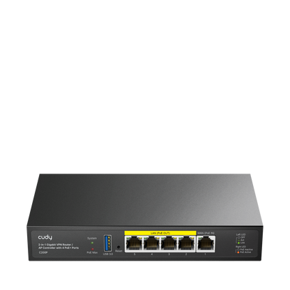 C200P(2-IN-1 Gigabit VPN Router / AP Controller with 4 PoE+ Ports)