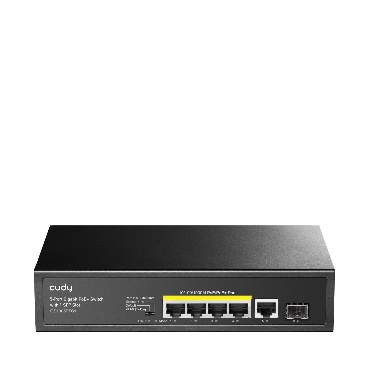 GS1005PTS1(5-Port Gigabit PoE+ Switch with 1 SFP Slot)