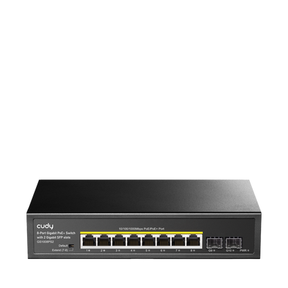 GS1008PS2(8-Port Gigabit PoE+ Switch with 2 Gigabit SFP Slots)