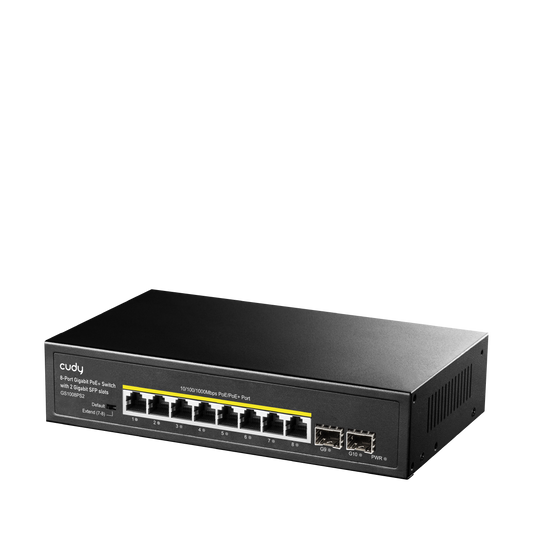 GS1008PS2(8-Port Gigabit PoE+ Switch with 2 Gigabit SFP Slots)